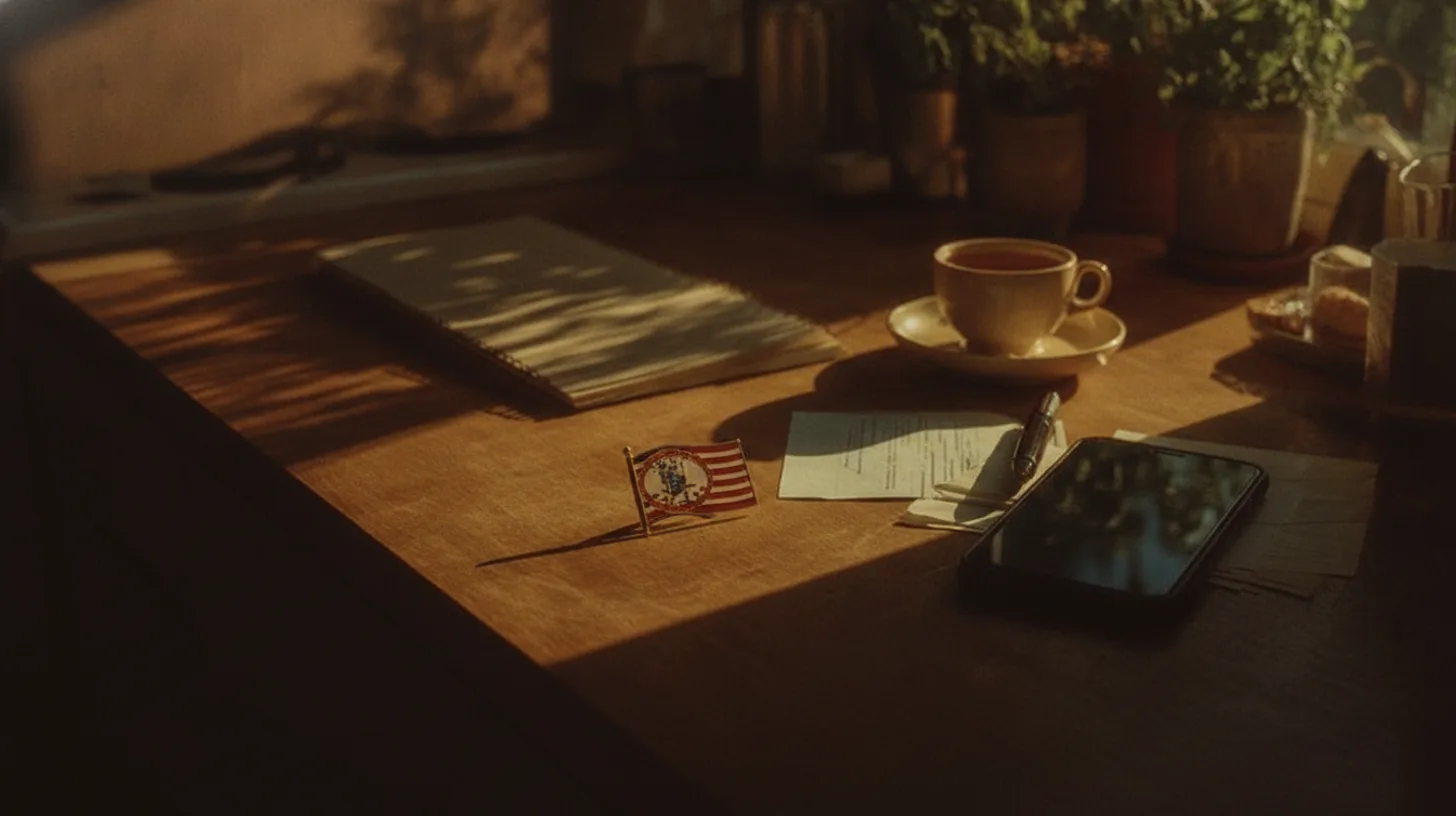 Virginia health insurance card on a clean desk with morning sunlight