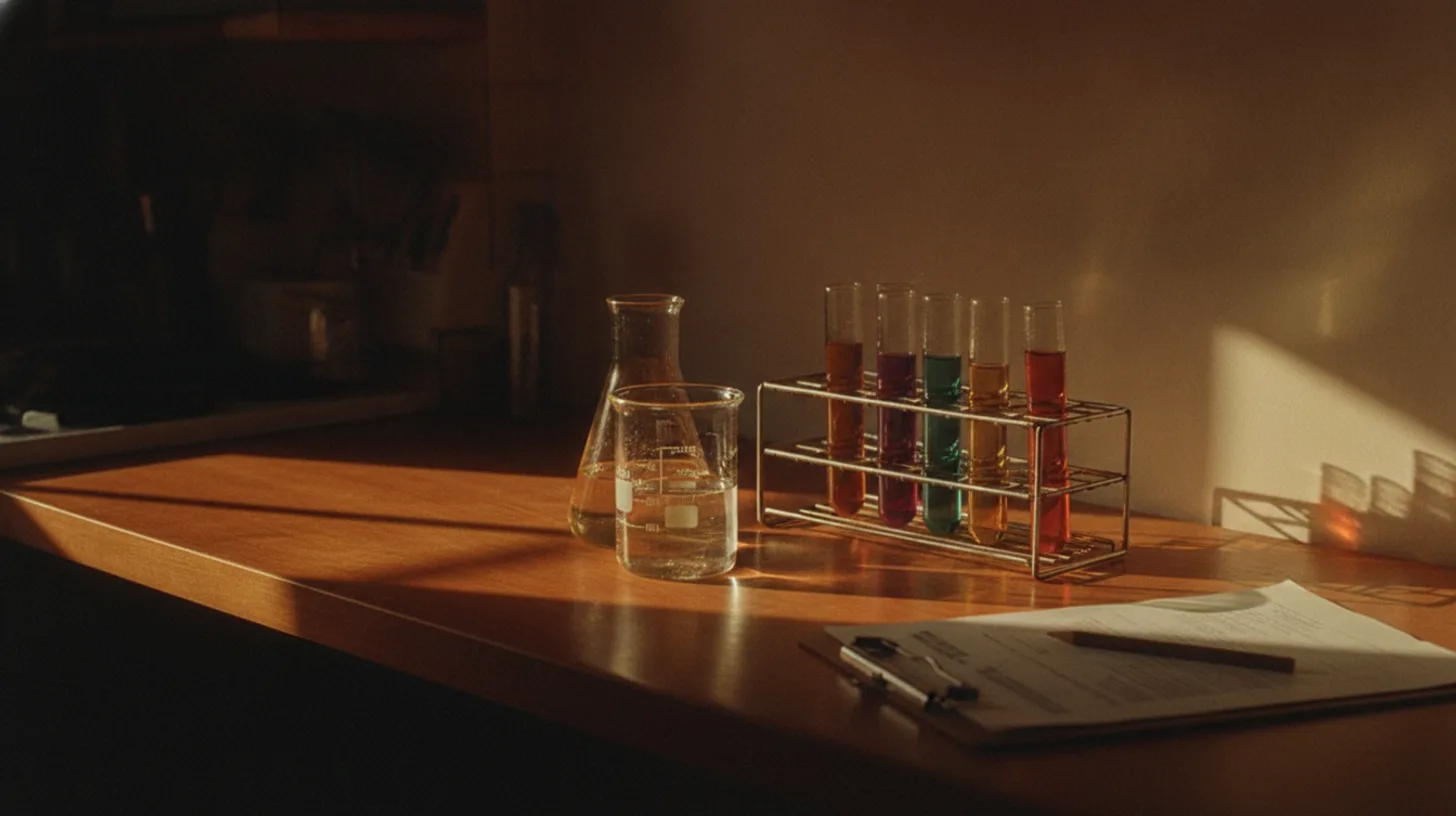 Scientific equipment in warm natural light representing comprehensive drug checking technology