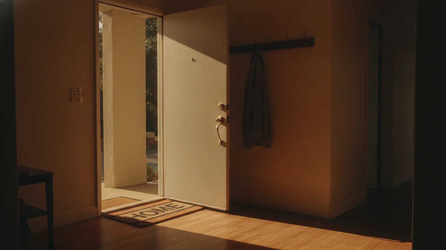 Clean morning light across a peaceful home interior representing stability in recovery