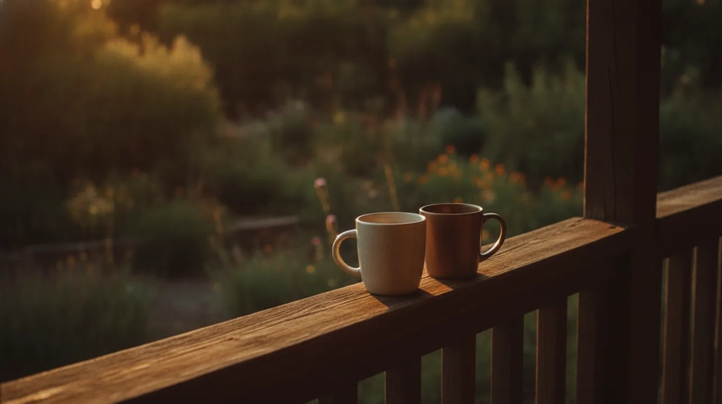 Warm morning light across a family dining table with coffee cups and a shared breakfast, symbolizing the gradual rebuilding of family connection