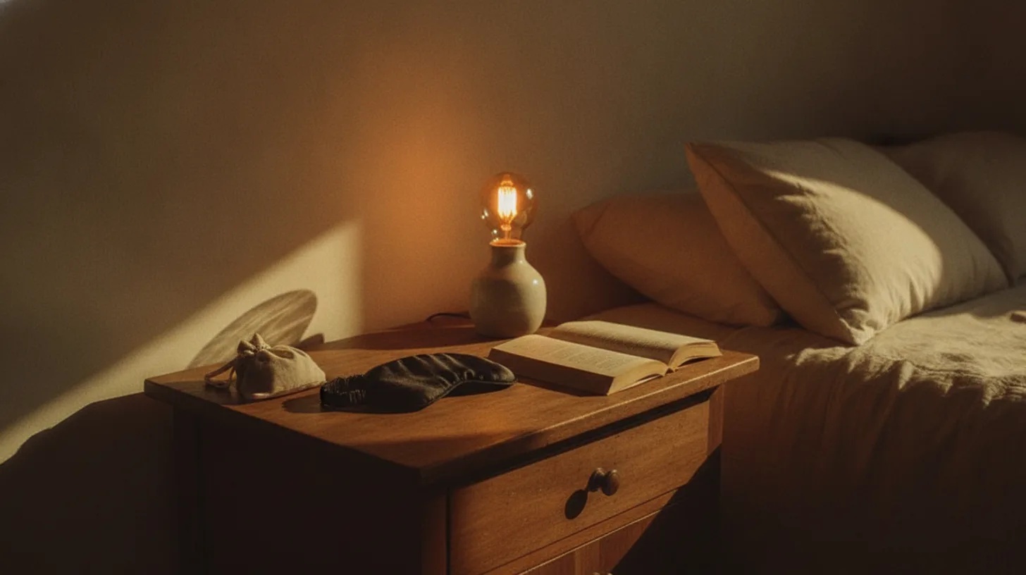Peaceful bedroom bathed in soft morning light with rumpled sheets and an open window