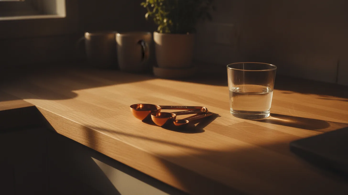Soft morning light across a medicine organizer and journal on a wooden table, symbolizing careful treatment planning