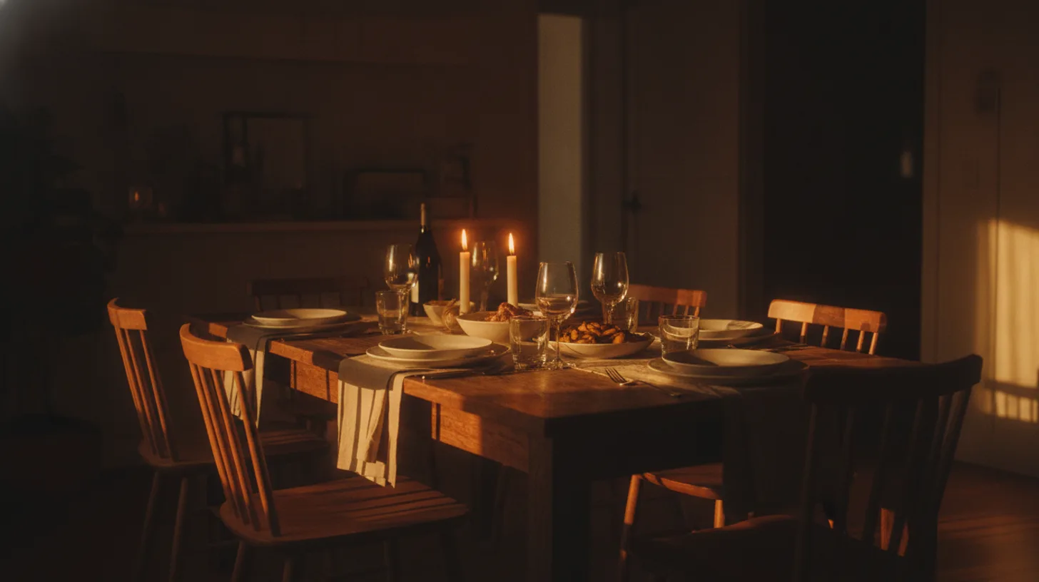 Empty chairs arranged in a warm, sunlit therapy room suggesting family conversation and support